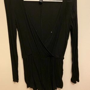 Forever 21 Black Romper with Snaps